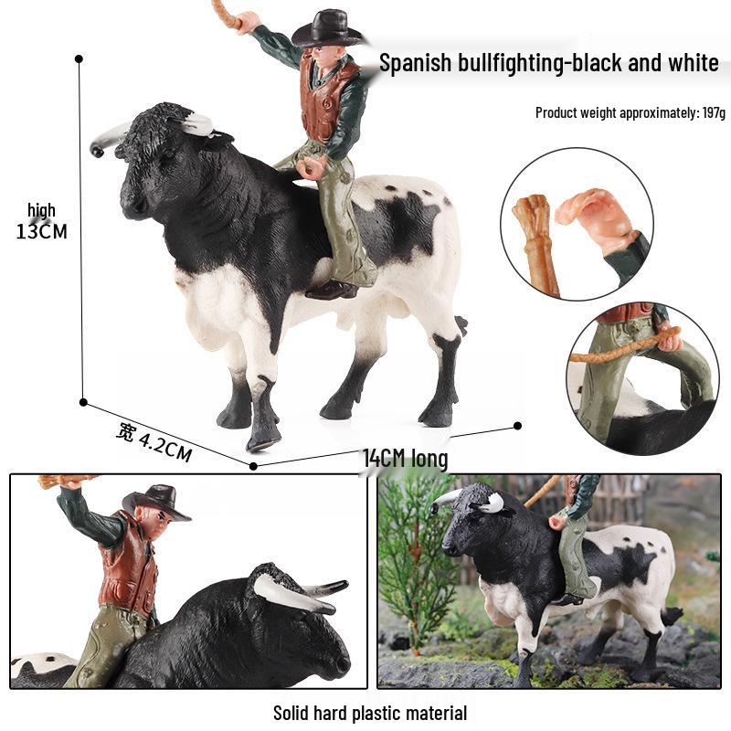 Farm Animal and Human Figures Playset with Fences: Rabbit, Sheep, Donkey, Cow - Parent-Child Simulation Toy