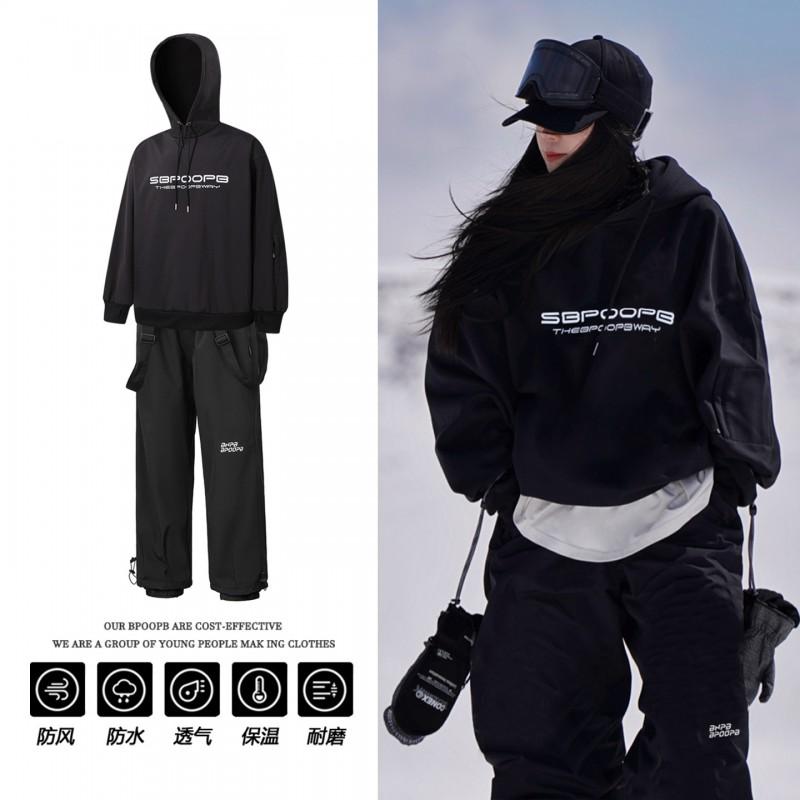 Unisex Ski Suit Set Waterproof Warm Snowboarding Jacket Pants Outdoor Winter Gear Men Women