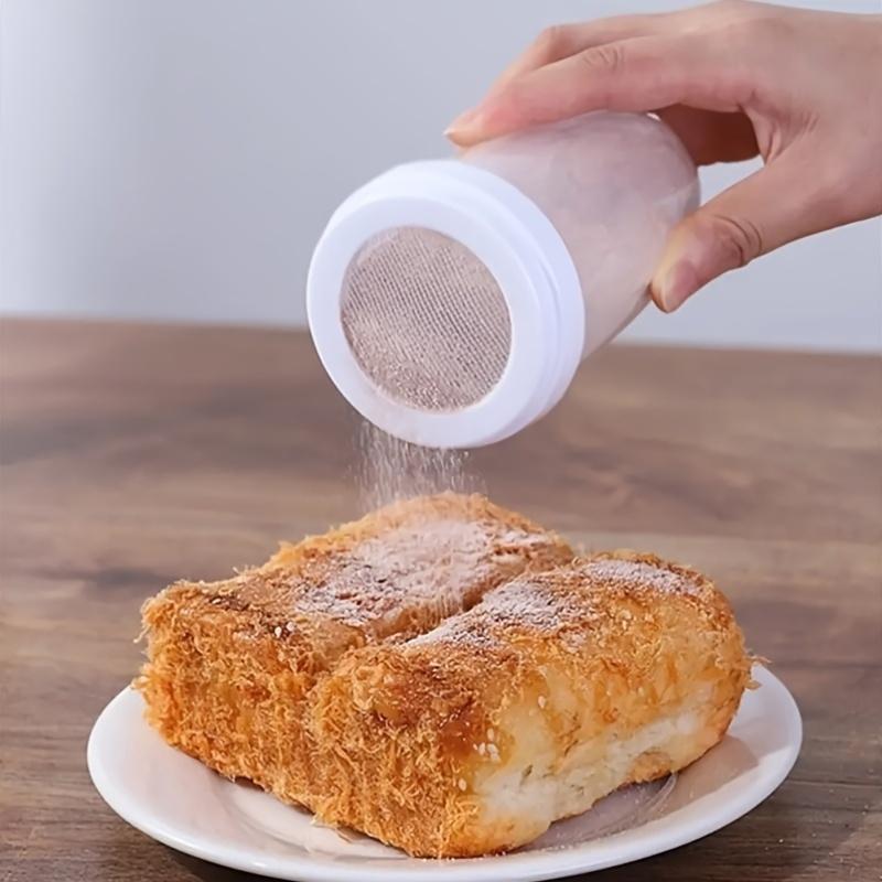 1PC Handheld Round Flour Sieve Household Dusting Can Baking Cocoa Powder Sieve Cup Powdered Sugar Sieve