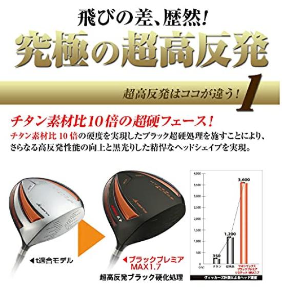 Works Golf Blade Gamma Black Premier Mitsubishi Worktech Hisho Shaft Super High Repulsion Driver Golf Club Head Cover Included 46 Inch Degree R [Hyper