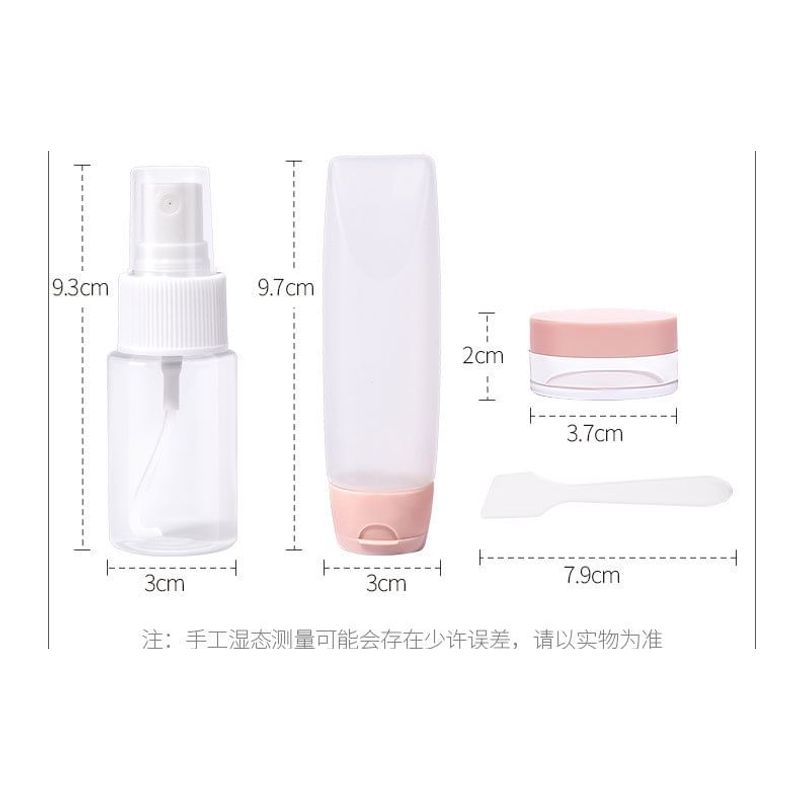 Charyeina - Set of 5: Travel Container + Spray Bottle + Squeeze Bottle + Spatula