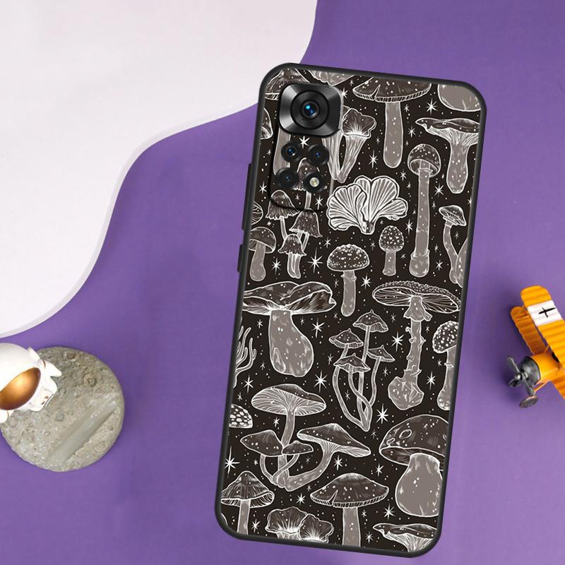 Cottagecore Frog Mushroom Moon Case For Xiaomi Redmi Note 13 Pro 14 12 9 10 11 Pro 10S 11S 12S Redmi 10C 13C 14C 12C Cover