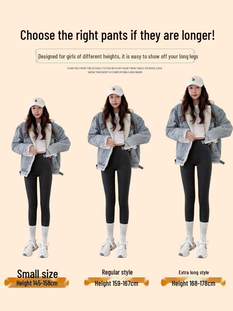 2025 New Winter Gray Plus Velvet Cotton Pants for Tall Women – Soft, Skin-Friendly, and Warm Base Layer