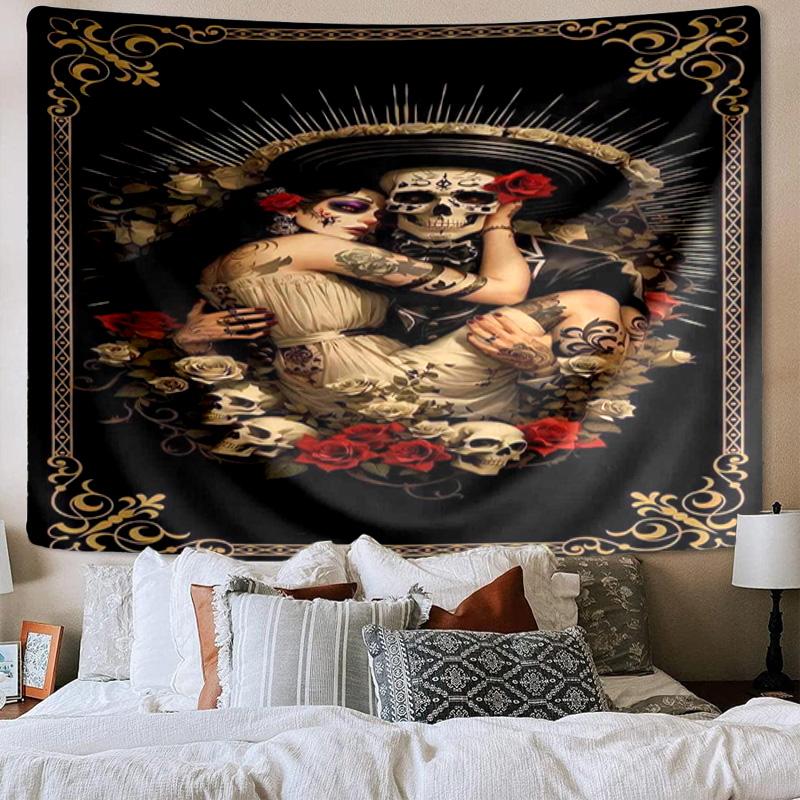 Day Of The Dead Celebration Tapestry Room Decoration Wall Hanging for Living Room Bedroom, dormitory, Birthday and Christmas gifts