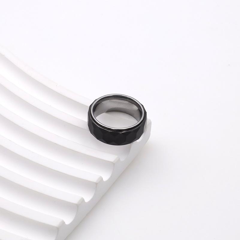 Personalized Tungsten Steel Plain Ring Black Trend Ring Does Not Fade Men'S Fashion Fashion Fashion Jewelry Couple Ring Jewelry