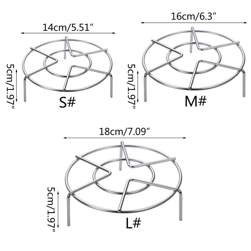 Stainless Steel Round Pot Steamer Rack Dumplings Steaming Tray Tableware Stand for Kitchen Cooking Accessories