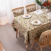 Vintage Woven Floral Bird Tablecloth Rectangle Tassel Table Cover Dining Coffee