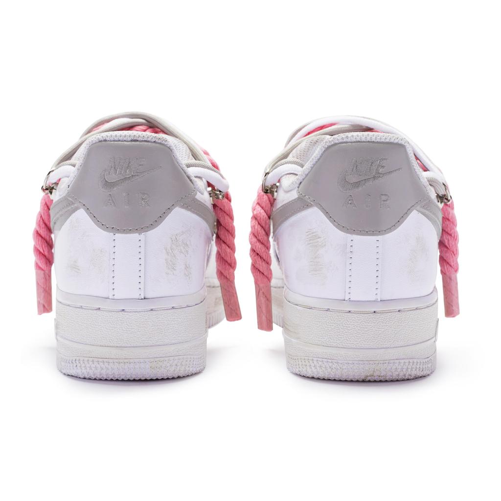 Nike Air Force 1 '07 ''T10'' Leather Slip Resistant Abrasion Resistant Low top Skateboard Shoes Men's White Gray CW2288-111(Team80-''T10'')