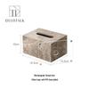 DecoTalk Wabi-Sabi Marble Bathroom Set: Matte Washbasin, Aroma Diffuser, Tissue Box