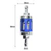 Universal 8mm Motorcycle Gas Fuel CNC Alloy Glass Motorcycle Gasoline Oil Filter Aluminum Motor Accessories