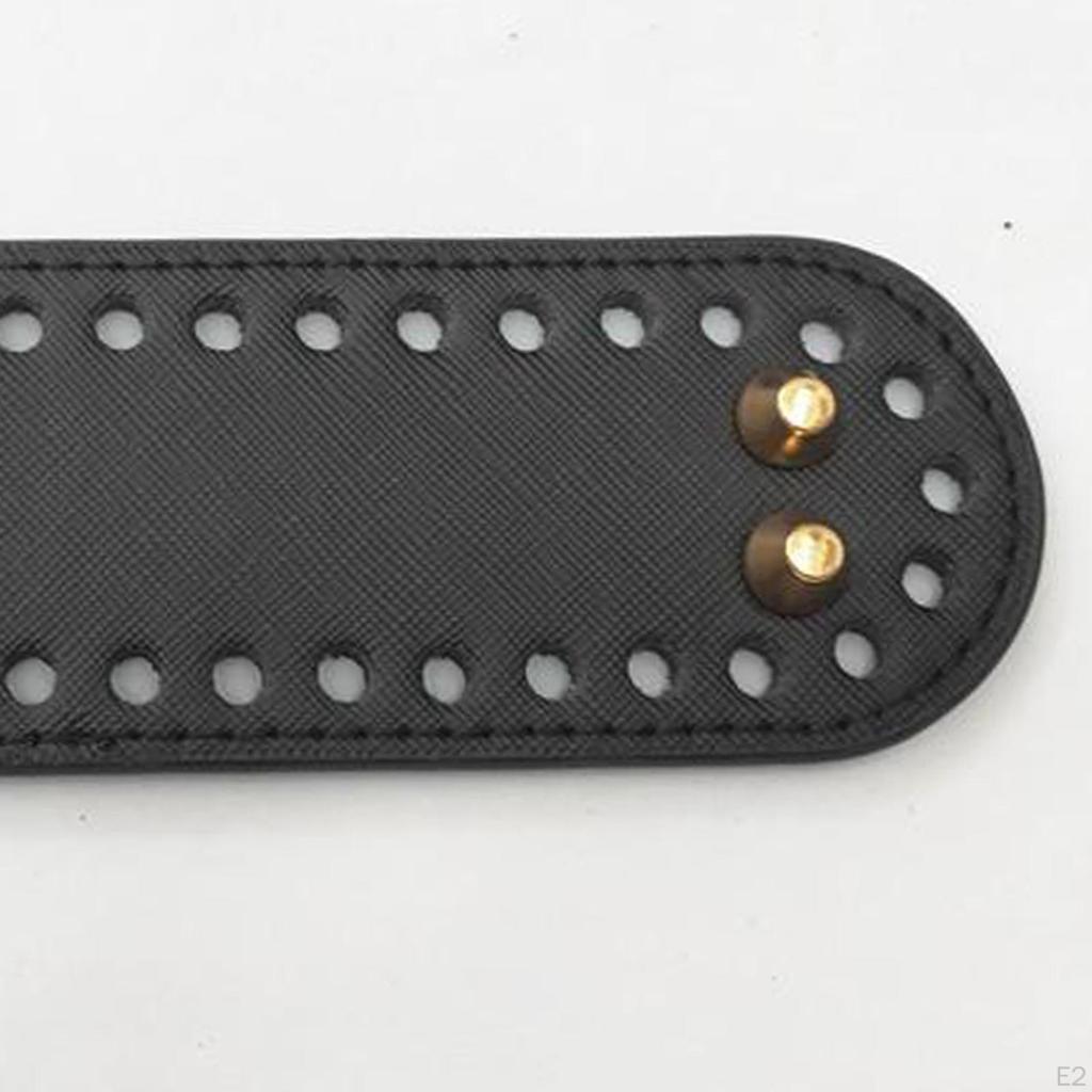 18x5cm 7.09x1.97 Inch Crochet Bag Bottom Leather Bottoms for Bags Cushion Base with Holes and