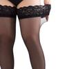 Nové Elegantní XXXL Elastické Hedvábné Punčochy Pro Ženy Nadměrné Velikosti Květinová Krajka Nad Kolena Tenké Dlouhé Ponožky Letní