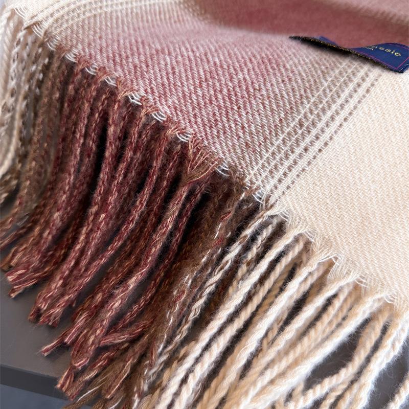 NEW Luxury Cashmere Women Plaid Scarf Winter Warm Shawl and Wrap Bandana Pashmina Long Tassel Female Foulard Thick Blanket