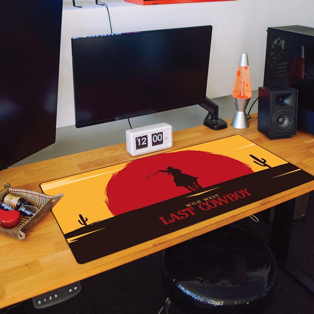 Piedi Esterno Cowboy Equitazione WEST SELVAGGIO Mouse Pad Grande Tappetino da Scrivania Tastiera Ergonomico Ufficio Gomma PC Antiscivolo Anti-sfilacciamento Casa Personalizzato