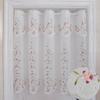 Colorful Cherry Blossom Pastoral Curtain Floral Embroidery Gauze Curtain Kitchen Bay Window Door Semi-shading for Home Door Decor