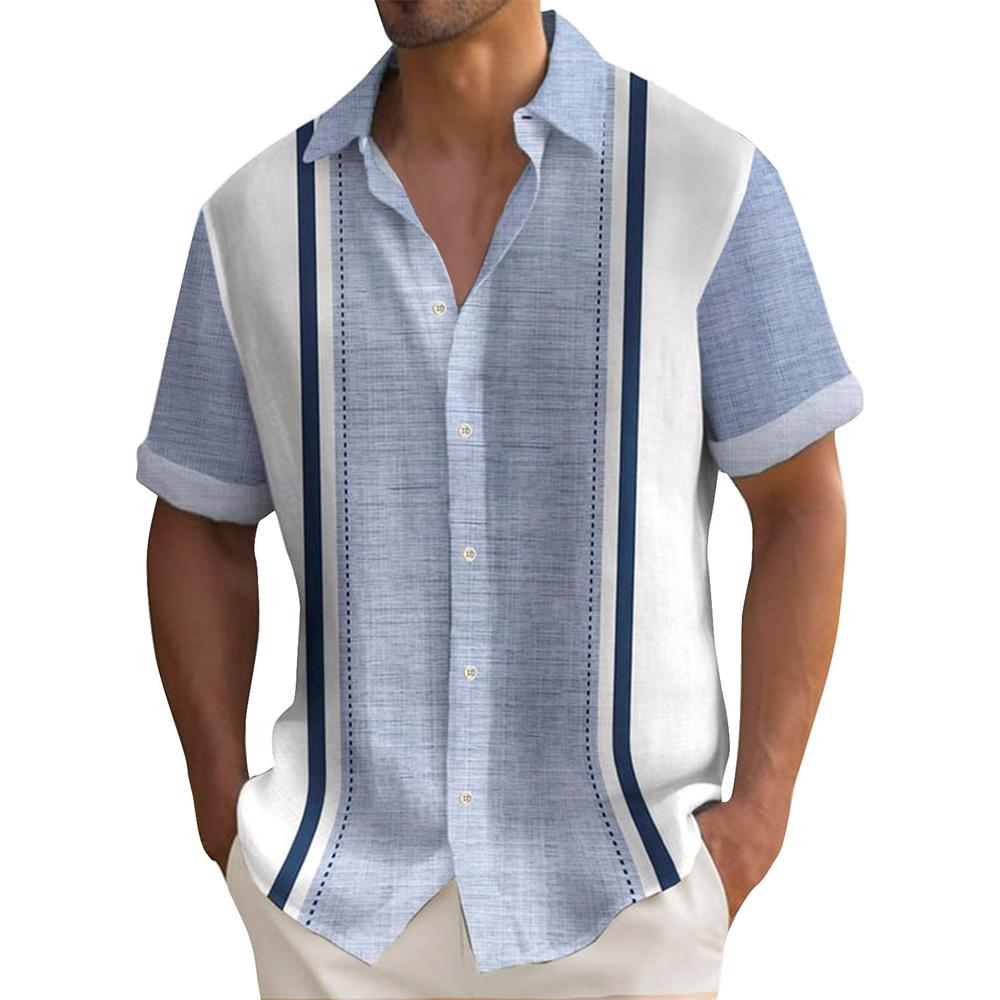 New Men s Shirt Plaid Print Retro Lapel Short Sleeved Shirt Casual Vacation Men s Designer Designed Clothing in Plus Size S