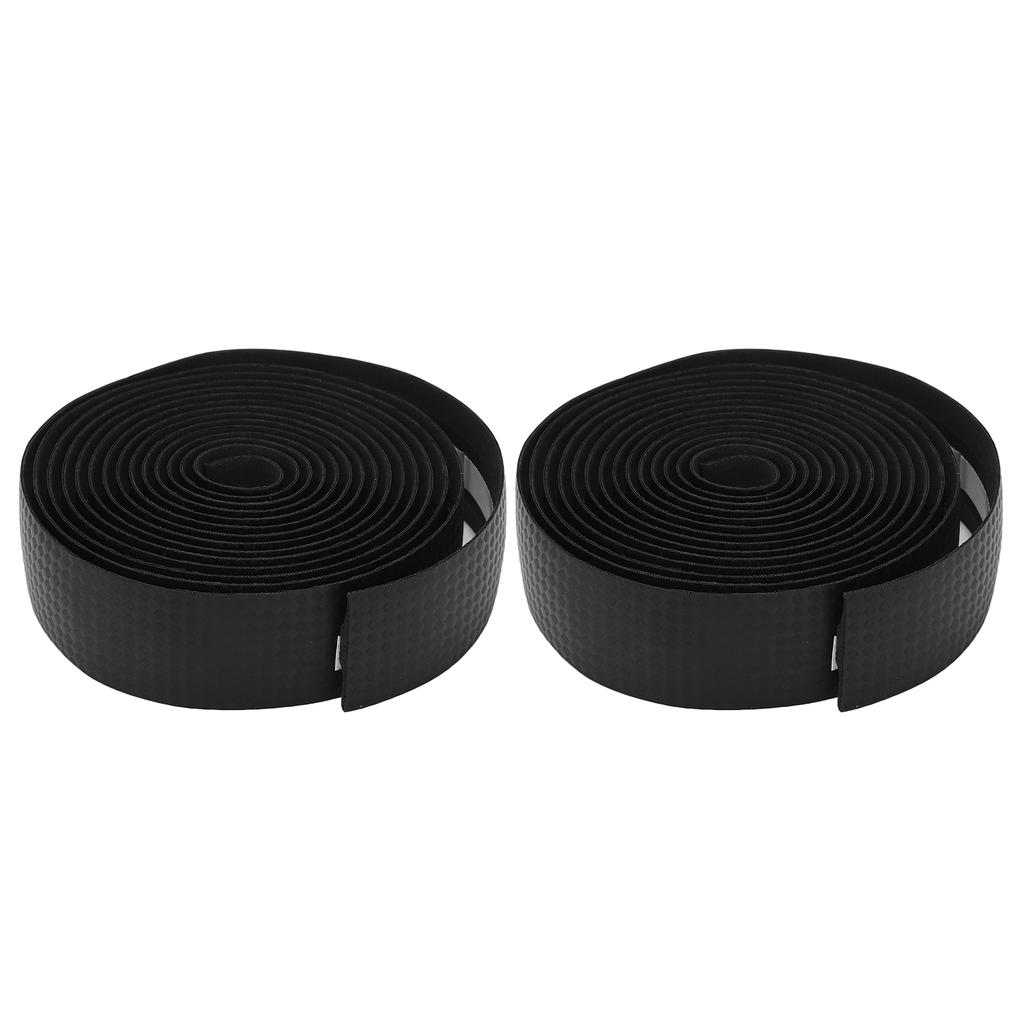 EVA Bicycle Handlebar Tape Bike Cycling Handle Wrap PU Leather Anti Skid Shock Absorption for Drop BarBlack