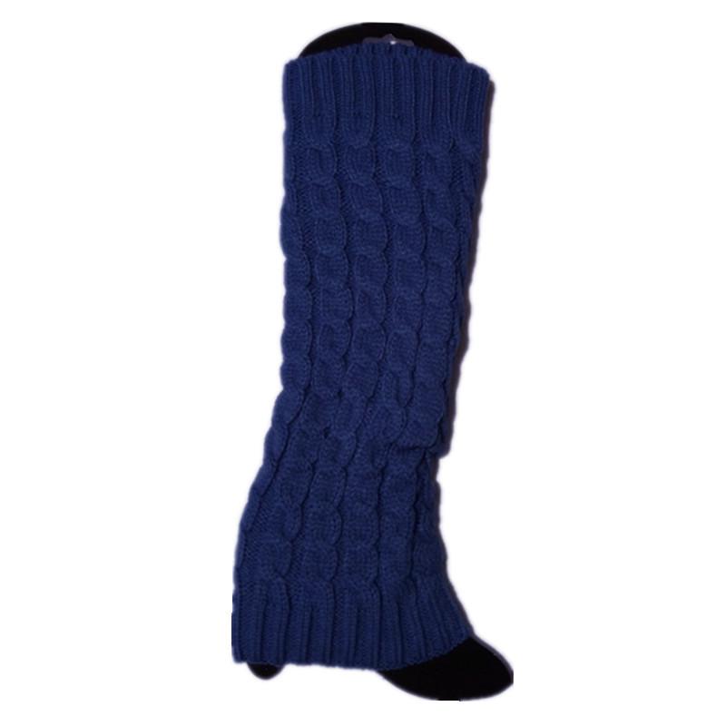 Stokta 40cm Kore Tarzı Kablo Örgü Tozluklar - Sonbahar/Kış Düz Renk Yün Çoraplar.