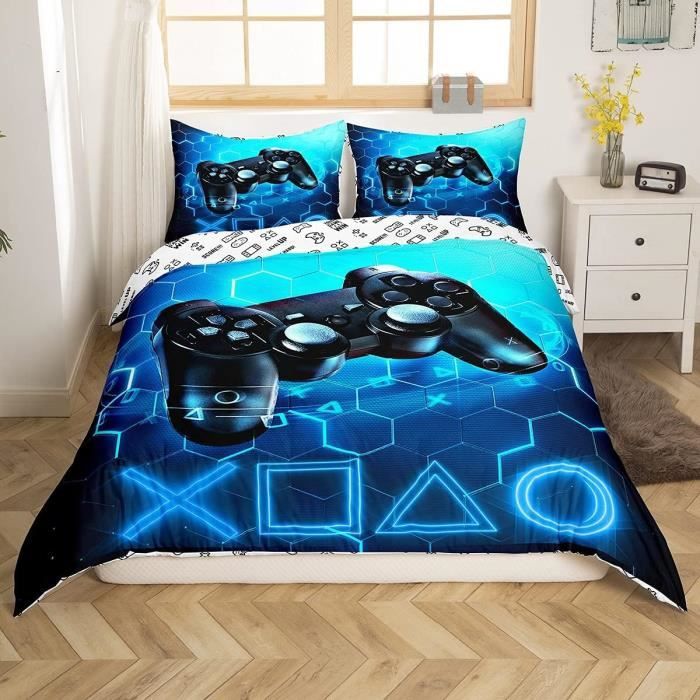 Housse de couette - homemissing - kids gamer - 200x200cm - imprimé 3d - hypoallergénique