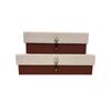 Contemporary Wood & Leather Storage Box for Home and Hotel