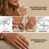 Dainty Sparkling Zircon Cross Ring for Women Silver Color Adjustable Open Finger Ring 2026 Trend Party Jewelry Best Friend Gift