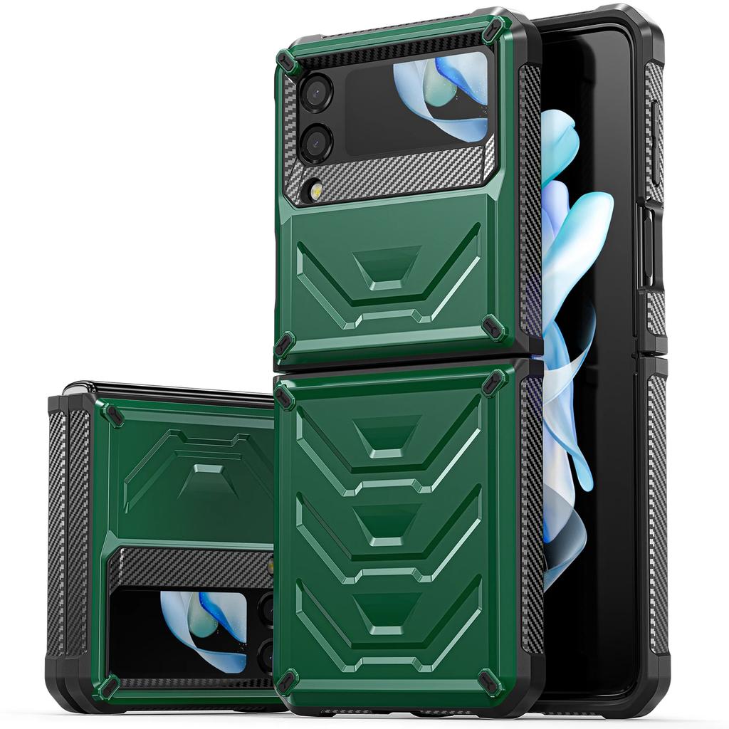 Rugged Phone Case for Samsung Galaxy Z Flip 4 3 5G 2025, Shockproof and Anti-Scratch Silicone Bumper Case for Galaxy Z Flip 4