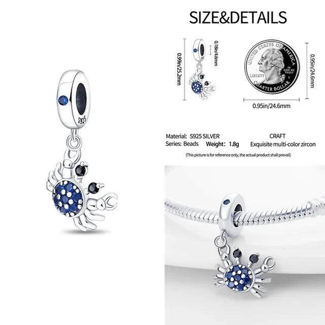 Charms Fit Original Bracelet Real S925 Sterling Silver Beads Luminou Pendants Firefly Ocean Series Dangle Fine Jewelry