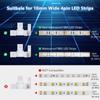 Aokin 10 Pack 4-Pin RGB LED Light Strip Connectors Adapter Terminal for 10mm(0.39 In) SMD 5050 RGB Flexible LED Strips Extension