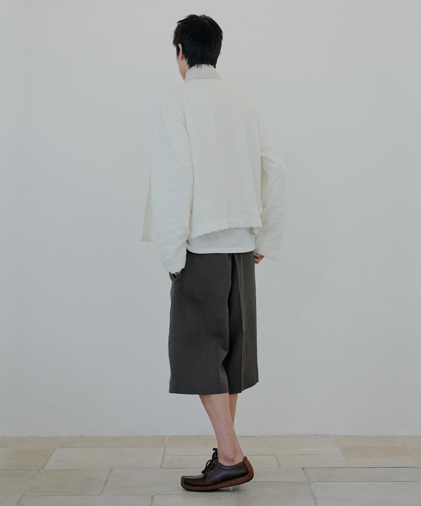 Nuakle V-Neck Hidden Cardigan_Ivory
