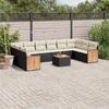 VidaXL Garden Lounge Set with Cushions 11 Pcs, Patio Sofas, Patio Furniture Set, Outdoor Furniture, Black 3228009
