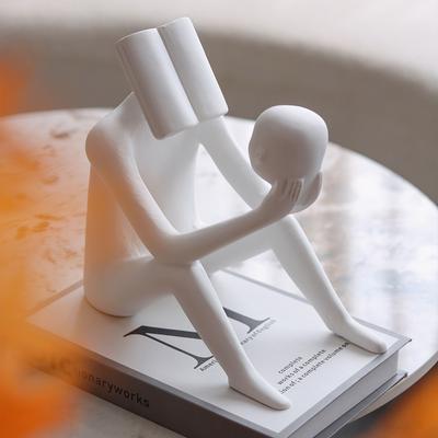 Nordic Reading Character Ornament Sales Office Hotel Front Desk Sitting Thinker Sculpture Model Room B&B Decoration