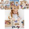 Wooden 3d Puzzle Toy For Kids With Fine Motor Skills Development And Matching Game