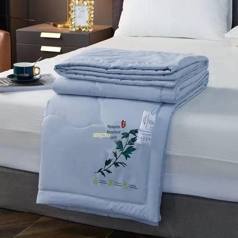 

Mugwort Mint Cool Quilt: Machine Washable Mosquito Repellent, Thin Summer Quilt for Single/Double Beds 1.4m x 2m Single