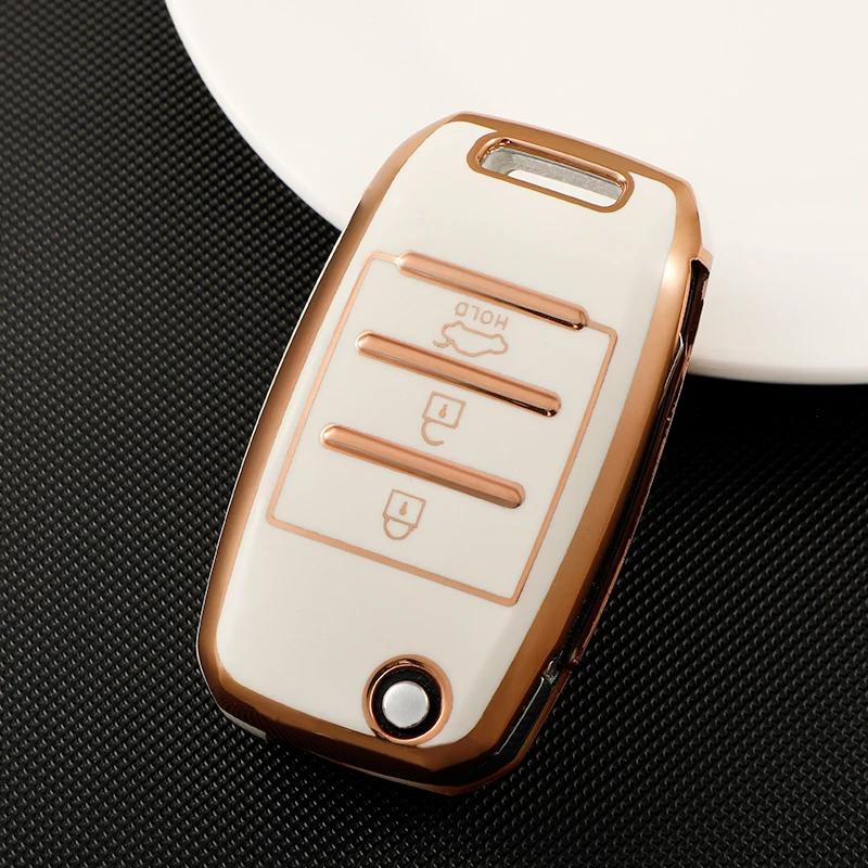 Shell Fob For KIA RIO 3 K2 K3 K4 K5 Sportege Picanto Optima Soul Ceed Sorento Forte Stinger Cerato TPU Car Flip Key Case Cover