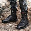 Men Tactical Boots Fashion High-Top Training Boots Outdoor Non-Slip Men Hiking Boots Desert Ankle Boot Lace-up Work Safety Shoes