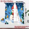 2pcs,Curtains Cute Snowman Winter Christmas Festive (2) Chic Chic Curtains Versatile Polyester Fabric Curtains Thermal