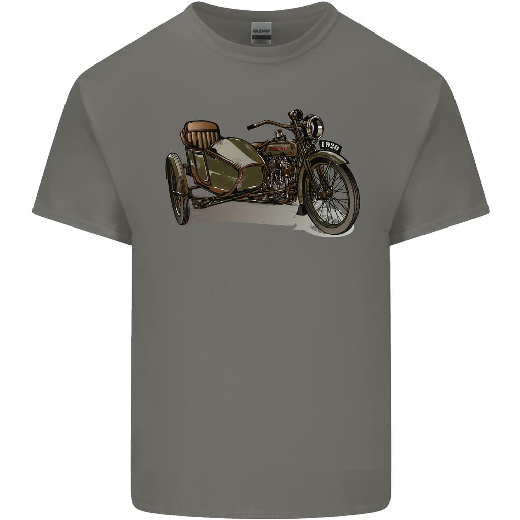 Motorcycle And Sidecar Biker Motorbike Unisexs Light Cotton Tshirt