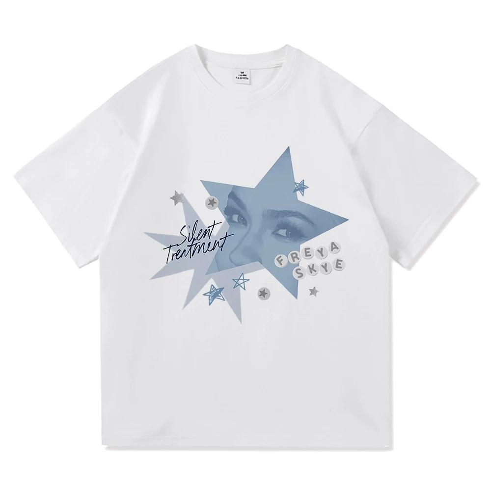 Freya Skye Stars Align Tour Poster Graphic Print Tshirt Men Women Harajuku Highstreet Wind Cotton Top Oversized Summer New Tee