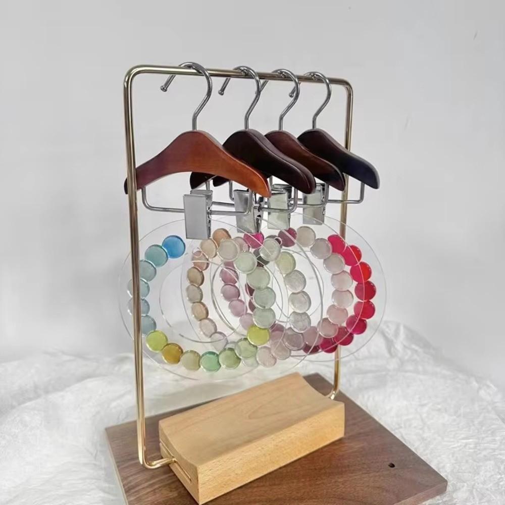 Stainless Steel Clips Nail Showing Shelf Acrylic Mini Wooden Hangers Nail Art Shop