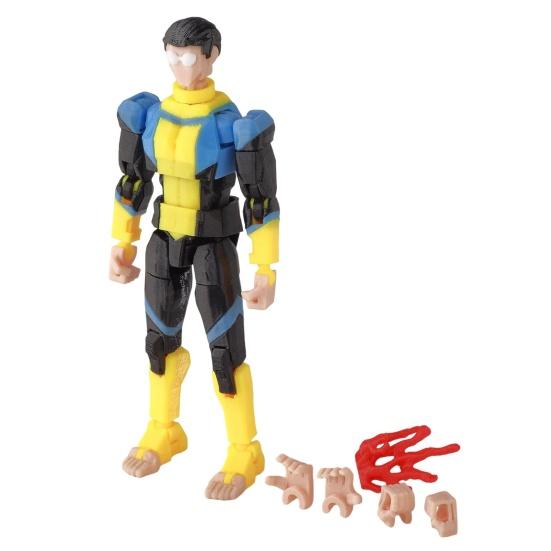 3D Printed Action Figure with Accessories Posable Cartoon Character Model Movable Joints Figure Decoration Collectible Gift for Animation Lovers