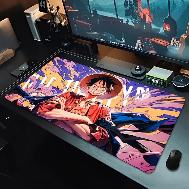 Mousepad one piece luffy Mouse Pad Oversized Gaming Desk Mat Non-Slip Game Computer Keyboard Pad Japanese Shonen Anime Mouse Pad