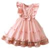 Girl Summer Princess Dress With Butterfly Mesh Fabric For Toddler Birthday Party