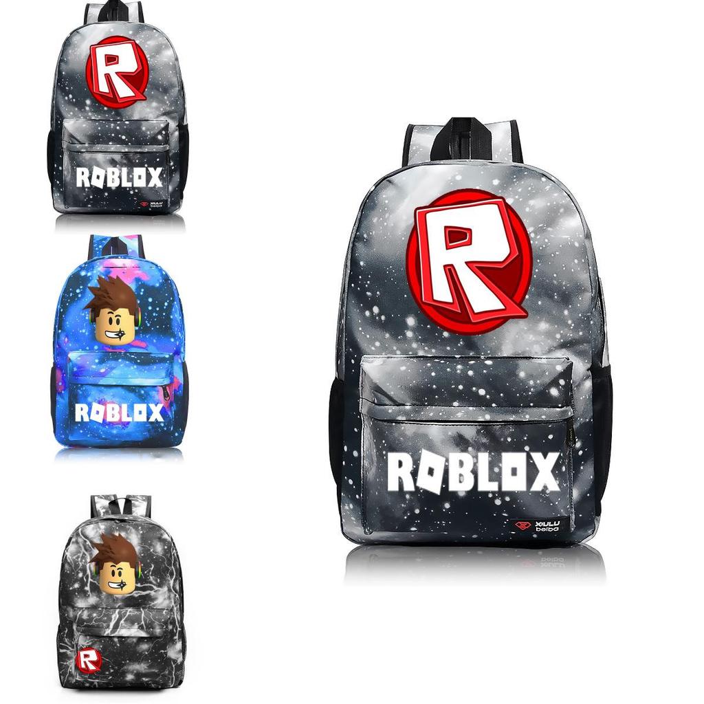 Roblox Pattern Kids Schoolbag Backpack With Starry Background And Large Capacity