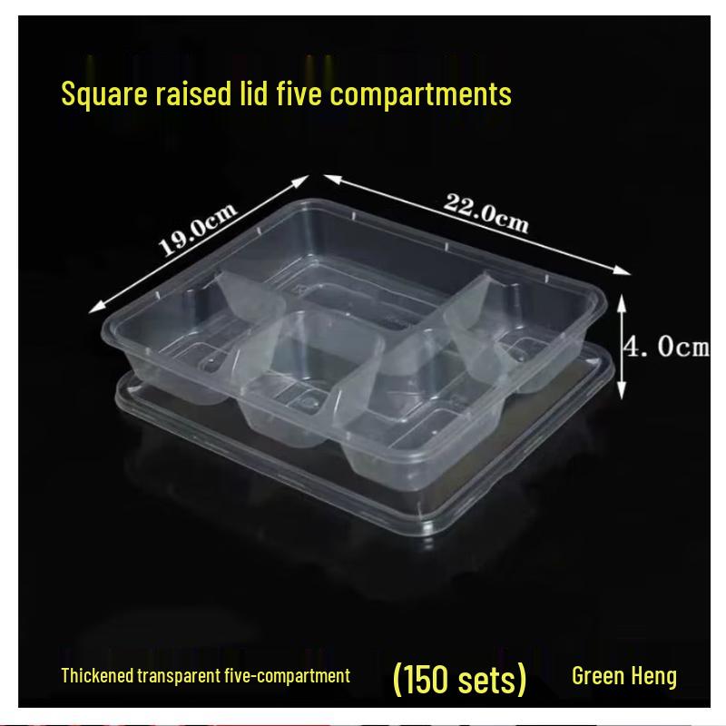 BOUSSAC Disposable PP Plastic Meal Prep & Takeout Containers