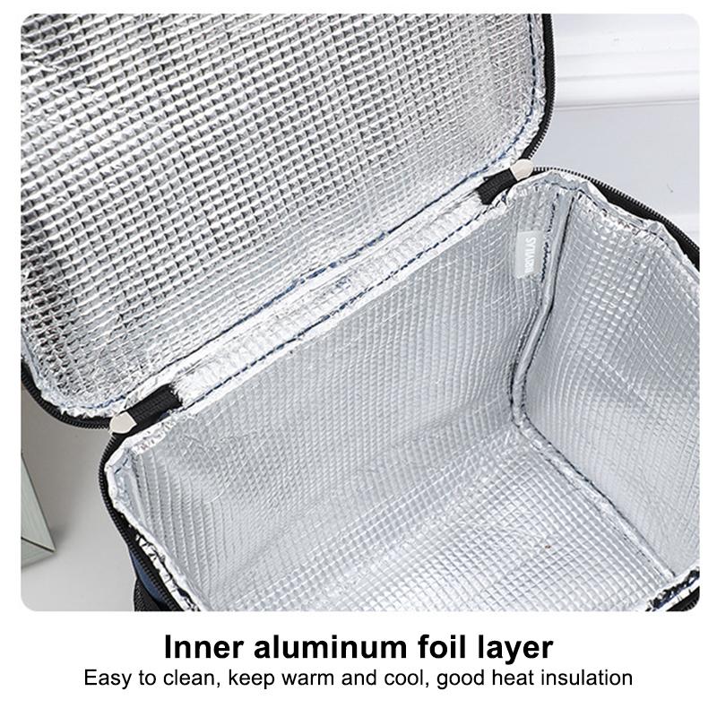 Geantă de umăr Oxford groasă cu izolație manuală de mare capacitate, geantă de prânz pentru camping, geantă de picnic în aer liber