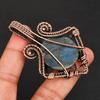 Handmade Copper Wire Wrapped Labradorite Gemstone Pendant  Blue Fire Gemstone Pendant Unique Boho Artisan Jewelry for Women & Men