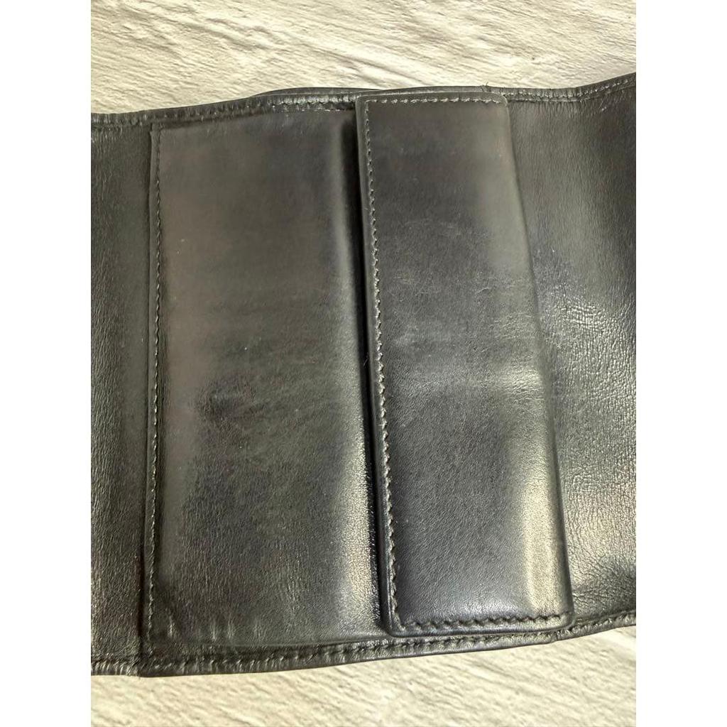 Used PRADA Prada Tri-fold Wallet Genuine Leather Black Wallet