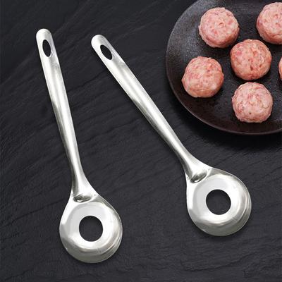 Haushaltliche Fischballform aus Edelstahl, Fleischlöffel, Ballformer, Fleischlöffel-Ausstecher, Küchenpresse-Ausstechlöffel