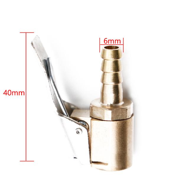 Car Tire Air Chuck Inflator Pump Valve Clip Connector Car Tire Clip On Adapter Brass 8mm Tyre Wheel Valve for Inflatable Pump