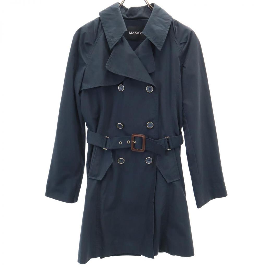 MAX&CO Trench Coat 38 Navy Women Used